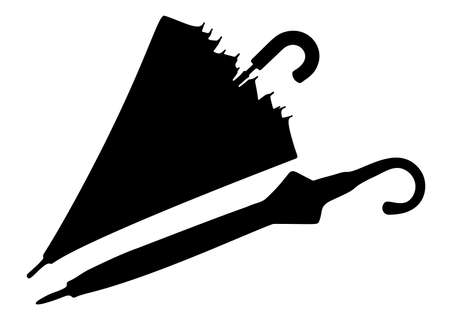 Weather umbrellas. Vector image.のイラスト素材