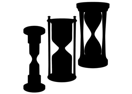 Large and beautiful hourglass. Vector image.
