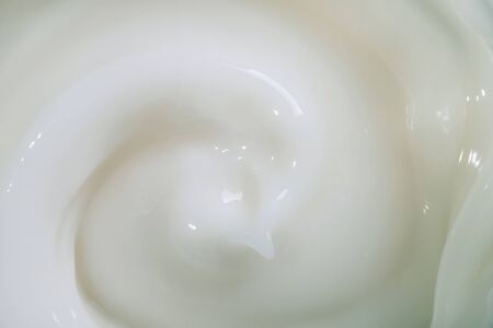 Cosmetics and skincare concept. White cream background texture.の写真素材