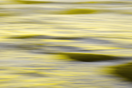 Motion blur abstract water background in trendy colors 2021. Gray and Yellowの写真素材
