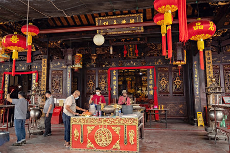 Traditional Chinese temple in Historical town of Melaka Malaysiaのeditorial素材