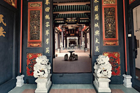 Traditional Chinese temple in Historical town of Melaka Malaysia