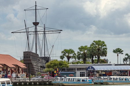 Maritime Museum (Flor De La Mar) in Melaka old town Malaysia