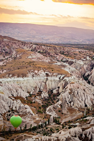 Colorful Hot air balloons in the air over Cappadocia (Kapadokya), GÃ¶reme Turkeyの写真素材