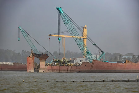Ship breaking yard in Bangladesh Chittagongの写真素材