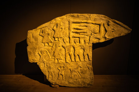 Ancient artifacts in the Kosovo Museum in Pristinaのeditorial素材