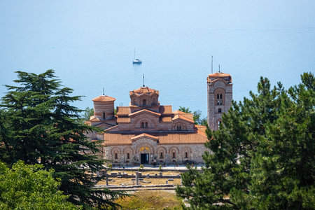 Church of St. John Kaneo in Ohrid, North Macedoniaの写真素材