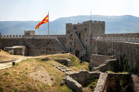 Samoil's Fortress in Ohrid North Macedoniaの写真素材