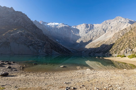 Amazing view of Koulikalon Lake in Fann mountains Tajikistanの写真素材