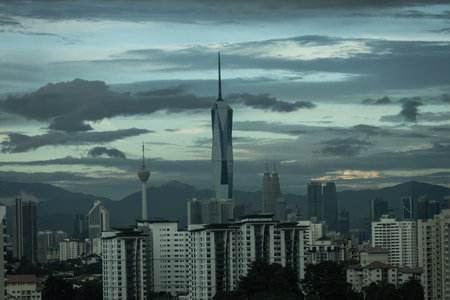 View of Merdeka 118 tower from Menara Kuala Lumpur Malaysia