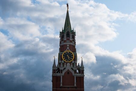 Moscow Russia - August 2018. Red Square, Kremlin. The main square of the country. Kremlin stars,...