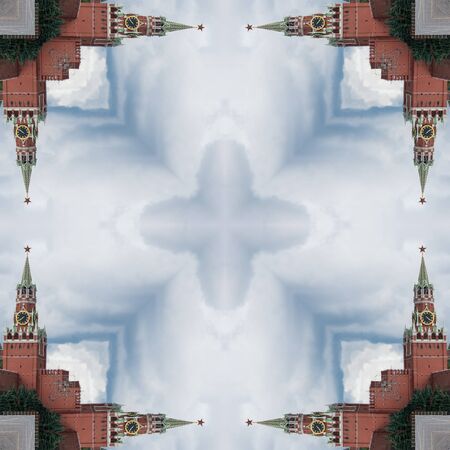 Square handkerchief, accessory, textiles, tiles - kaleidoscope of photos on the theme - my Moscow....