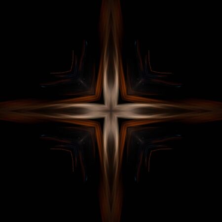 Kaleidoscope, a seamless abstract geometric pattern from the photo - the lights of the night city. It's a focus. Colored spots of light on a dark background. Design element for packaging, textiles, background for website or blogの写真素材