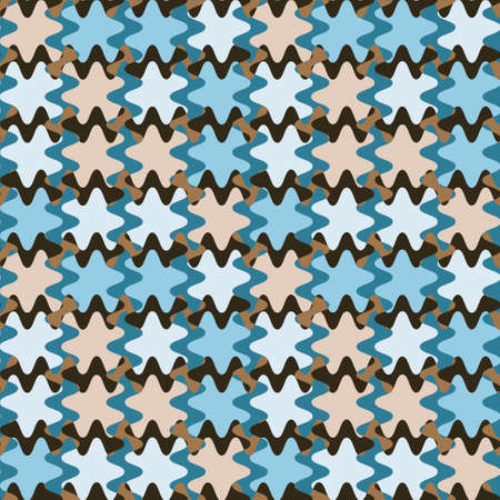 A seamless pattern on a square background is a patchwork mat made of different colored spots. Design...