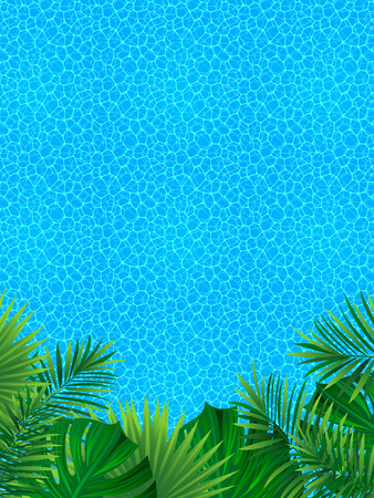 tropical landscape. Vertical border frame. Vector illustration. beautiful tropic background. good choice for summer, travelling, vacation designs. Ocean coastline wallpaper.のイラスト素材