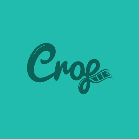 crop hand lettering with film elementsのイラスト素材