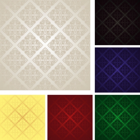 Seamless wallpapers - set of six colors  EPS 10 のイラスト素材