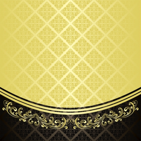 	Luxury Background decorated a Vintage ornament : gold and charcoal (EPS 10)のイラスト素材