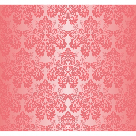 Seamless pink wallpaper - pattern with rosesのイラスト素材