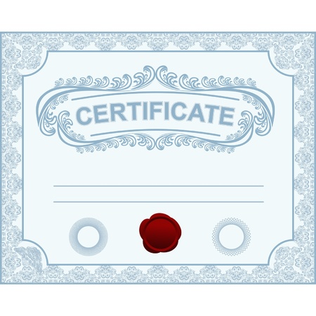 Certificate Template.のイラスト素材
