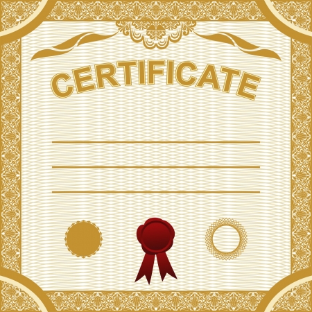 Certificate Template. のイラスト素材