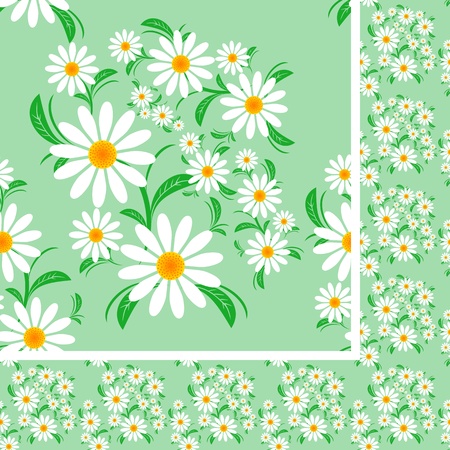 Flower seamless Pattern with Chamomilesのイラスト素材