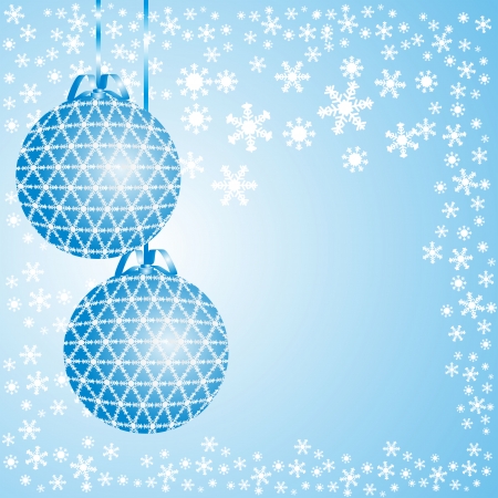 Blue christmas background with ballsのイラスト素材
