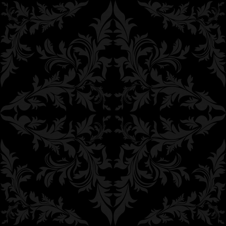 Seamless floral charcoal Pattern  のイラスト素材