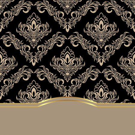 Luxury damask Background decorated the elegant Borderのイラスト素材