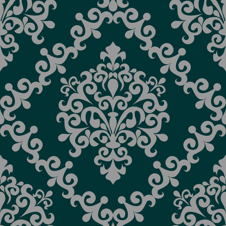 Floral seamless swirly ornate Ornamentのイラスト素材