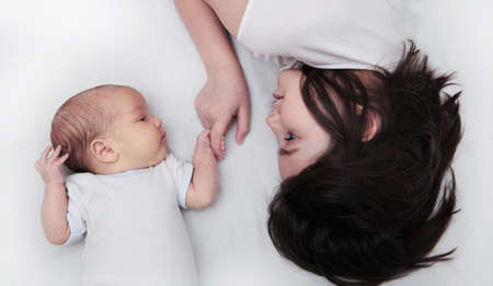 Elder Girl lSister with Newborn Baby Boy Brother