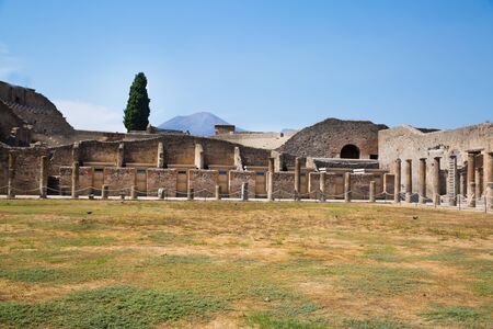 Pompei, excavations of Pompei. Historic roman ruins. Italy.の写真素材