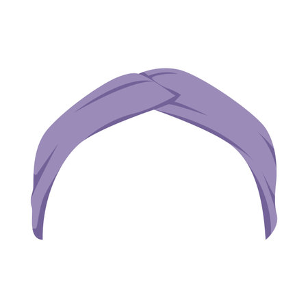 Stylish purple headband isolated on white background for fashion and accessory design vector illustrationのイラスト素材