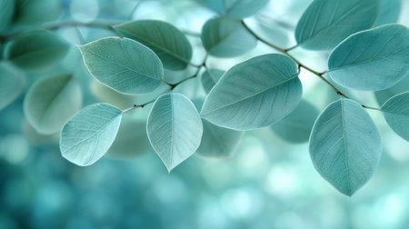 Magic abstract colorful illustration of beautiful leaves, luxury elegant background. Transparent watercolor leaf texture. Wallpaperの素材