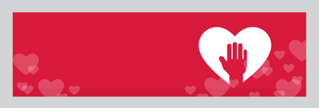 international charity day ilustration in vector ling bannerのイラスト素材