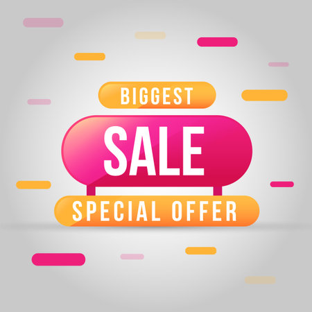 Sale banner template design, big sale special offer, vector illustrationのイラスト素材