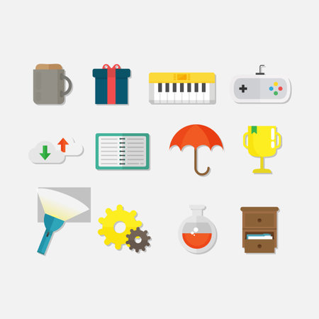 ui simple icons in vector format eps formatのイラスト素材