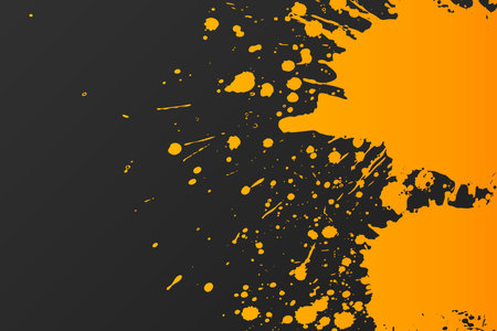 simple vector bright orange yellow gradient and black splash background in eps formatのイラスト素材