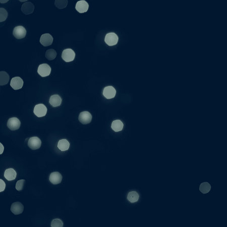 Bokeh lights on dark blue background, simple texture illustration for your design
