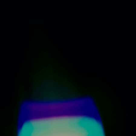 Abstract colorful texture, blurred defocused lights on black backgroundの写真素材