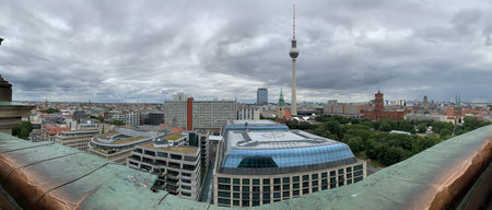 berlin, germany - september 29, 2019 : Berliner Dom roof panaroma view