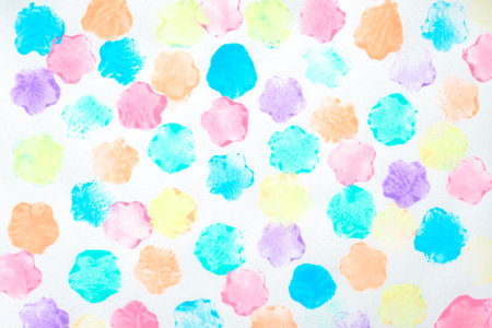 Vibrant watercolor abstract design showcasing pastel colors in a unique artistic arrangement.の写真素材