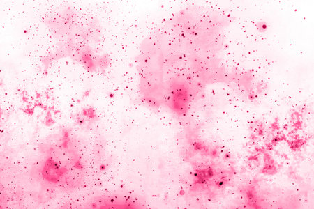 Abstract pink watercolor background with splashes and texture effectsの写真素材