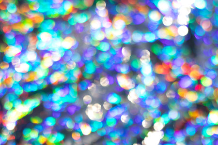 Bright colorful bokeh lights creating a vibrant abstract visual effect