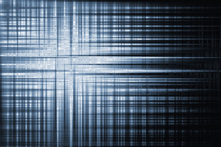 Abstract digital pattern with intersecting lines and glowing blue tones