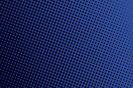 Abstract blue halftone pattern background with gradient circular dots