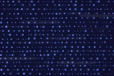Stylish blue abstract background with glowing square elements pattern