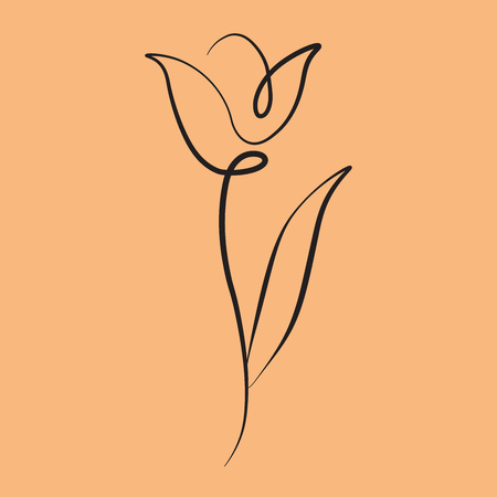 Tulip spring pattern vector illustrationのイラスト素材