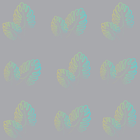 Beautiful palm leafs pattern vector illustrationのイラスト素材