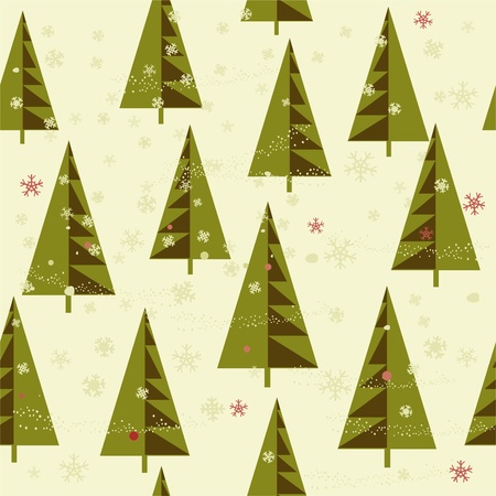 winter background with Christmas trees のイラスト素材